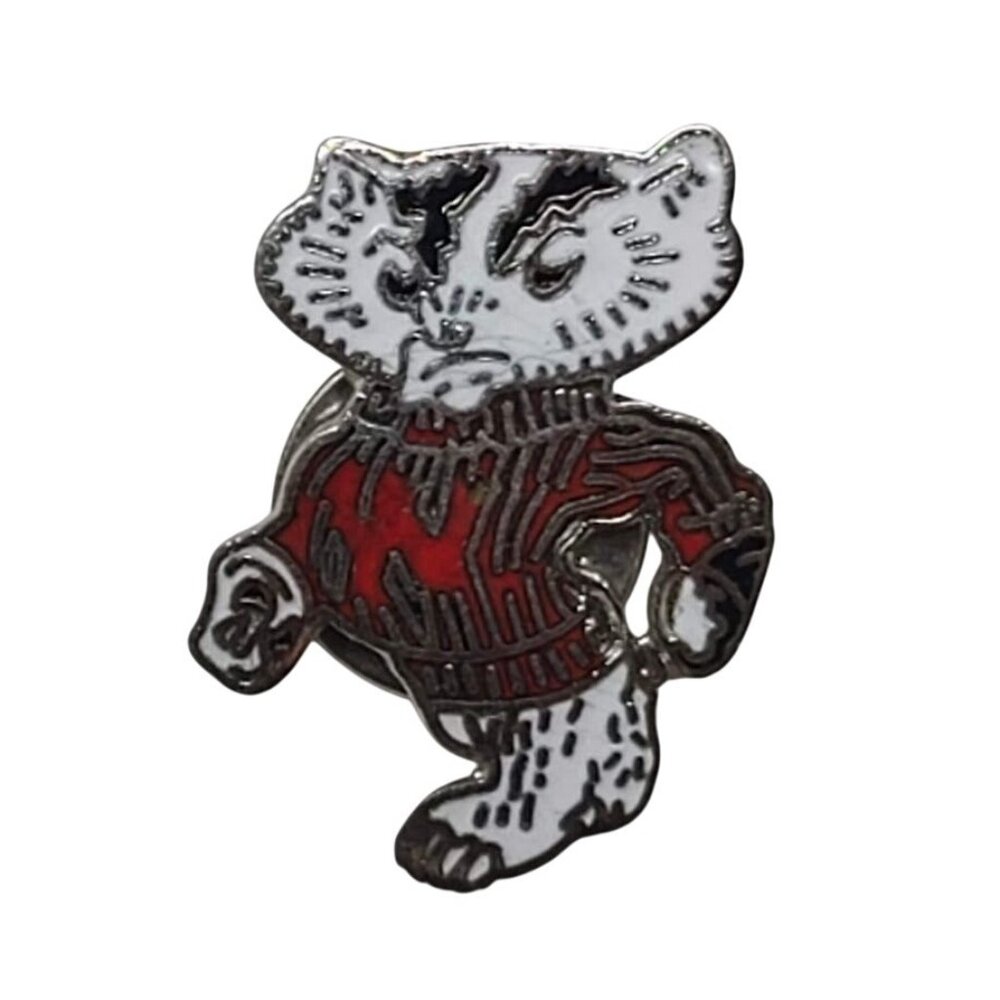 VTG University Of Wisconsin Badgers Bucky Lapel Pin Mascot Collectible